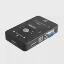 KVM переключатель на 2 PC GSMIN K1 (3x VGA, 3x USB, 2x USB Type B) (Черный) (art.: 3920bb5c29562)