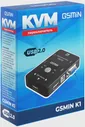 KVM переключатель на 2 PC GSMIN K1 (3x VGA, 3x USB, 2x USB Type B) (Черный) (art.: 3920bb5c29562)