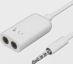 Аудио-разветвитель GSMIN AS50 переходник на микрофон и наушники Mini Jack 3.5 мм (F) + MIC 3.5 мм (F) - Mini Jack 3.5 мм (M) (Бе (art.: 3920b9aaf15f4)